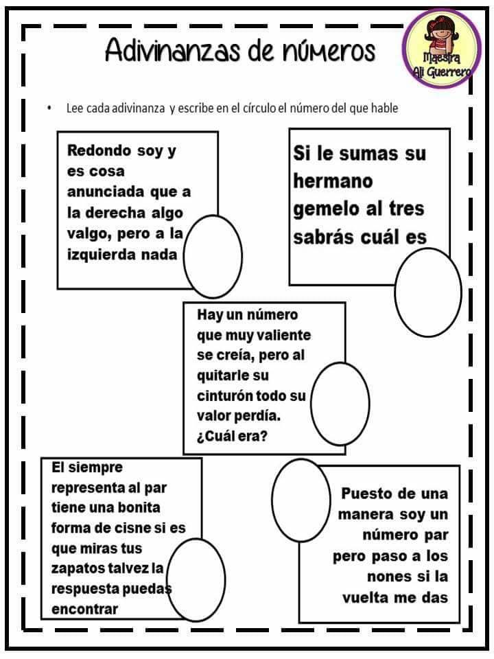 Adivinanzas de figuras geometricas para niños de primero