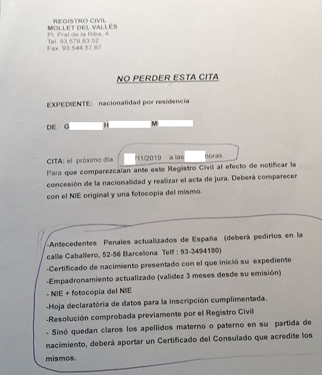 Juramento de nacionalidad española