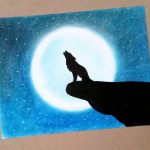 Lobos aullando a la luna