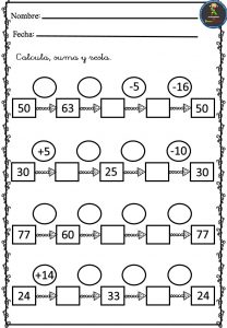 Actividades de calculo mental para tercer grado de primaria