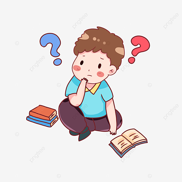 Alumno pensando animado