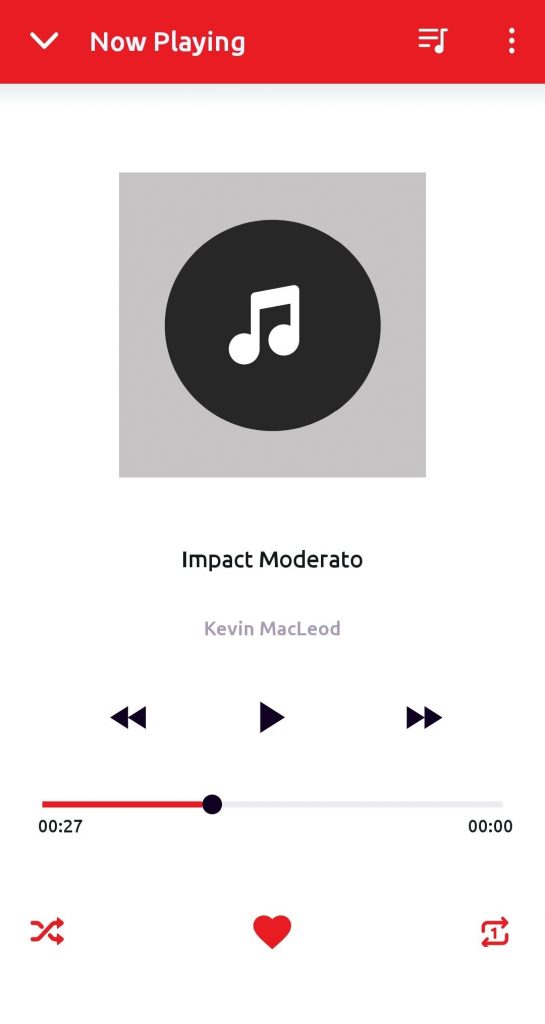 Aplicación para reproducir música