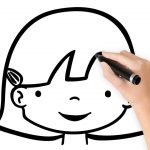 Cara de niña para colorear