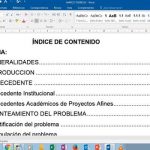 Como elaborar un indice