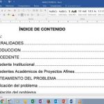 Como elaborar un indice en word