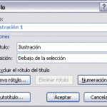 Como insertar un indice de figuras en word