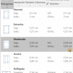 Como se ponen los margenes en word