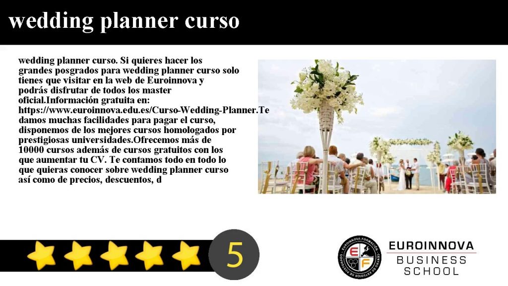 Cursos wedding planner madrid