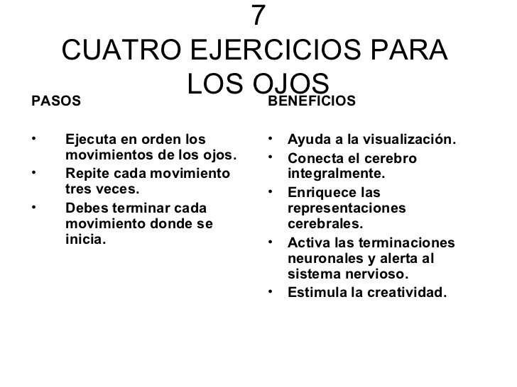 Ejercicios de gimnacia cerebral