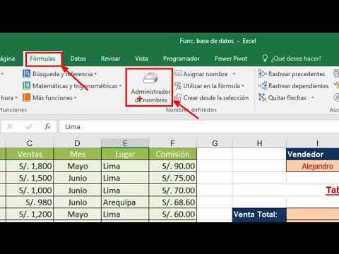 Excel base de datos