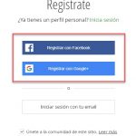 Facebook registrate o iniciar secion