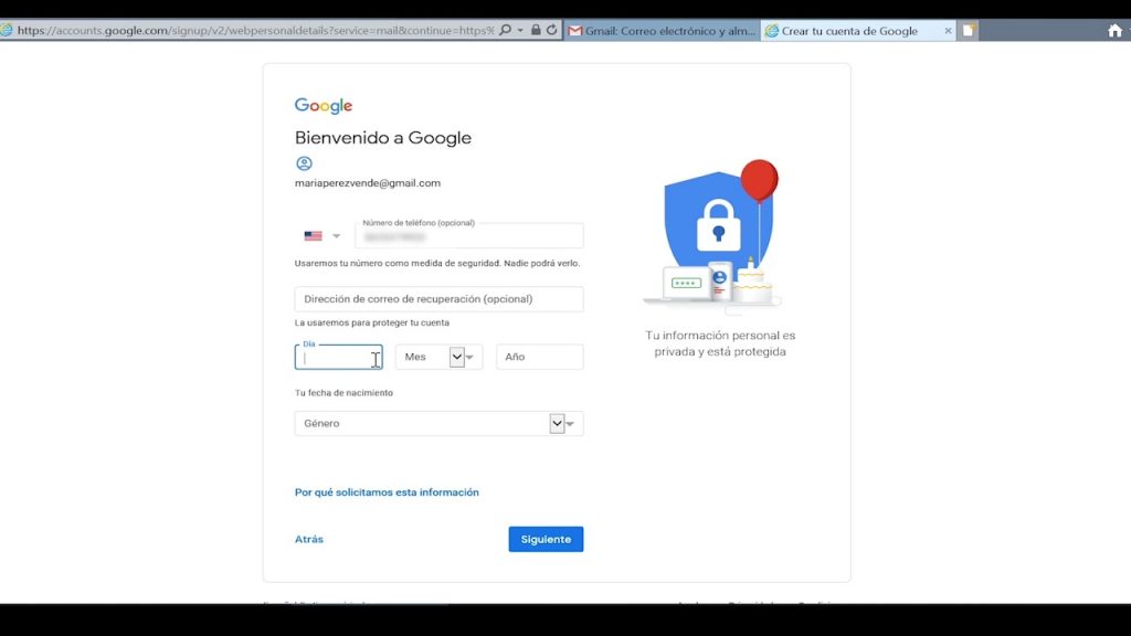 Gmail crear tu cuenta