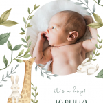 Invitacion de bienvenida de bebe