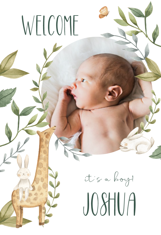 Invitacion de bienvenida de bebe