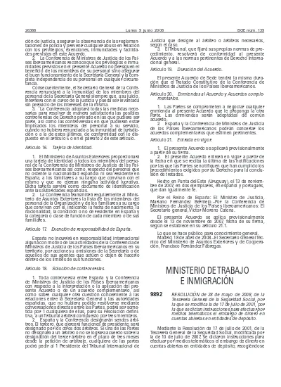 Ministerio de trabajo e inmigracion