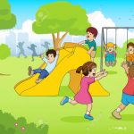 Niño jugando en el parque