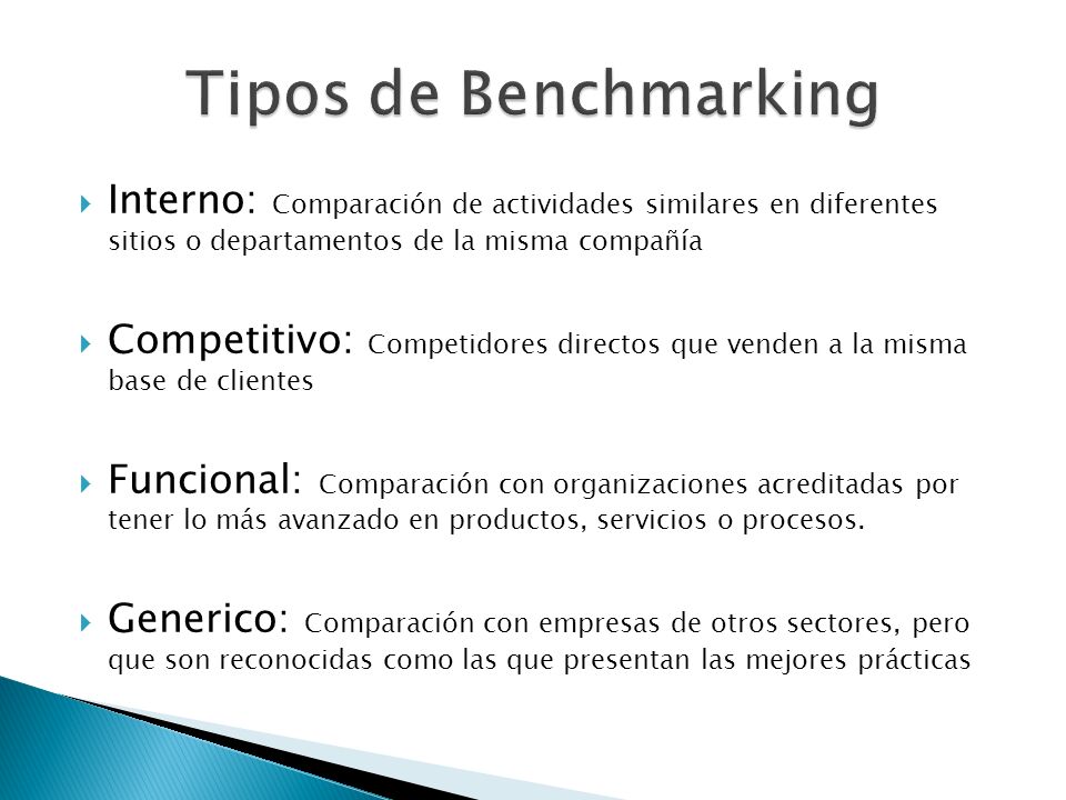Para que sirve el benchmarking