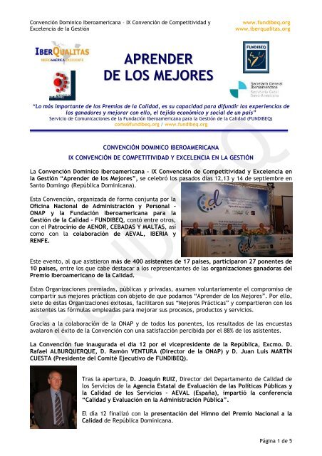 Premio iberoamericano de la calidad ganadores