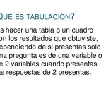 Que es una tabulacion