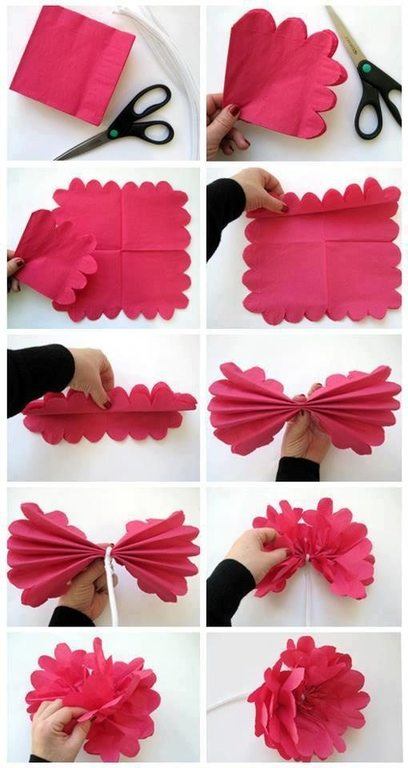 Ramo de flores de papel