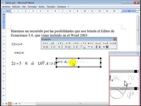 Simbolos matematicos en word
