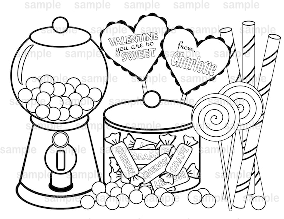 Bolsa de dulces para colorear