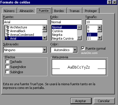 Como poner superindice en excel