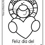 Dibujos para colorear del dia del amor y la amistad para niños