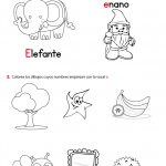 Ejercicios con la letra e para preescolar