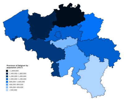 Mapa politico de belgica