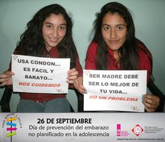 Mensaje para prevenir el embarazo en adolescentes