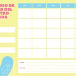 Plantilla para horario escolar