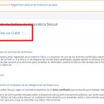 Solicitud de certificado por delitos de naturaleza sexual