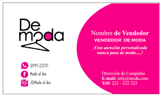 Tarjetas de presentacion para boutique